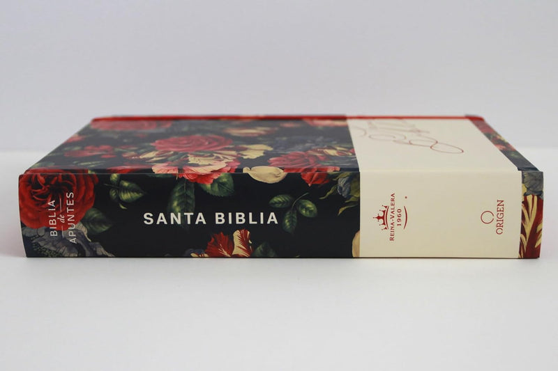 Cargue la imagen en el visor de la galería, Biblia de Apuntes RVR 1960, Tapa dura azul oscuro con flores
