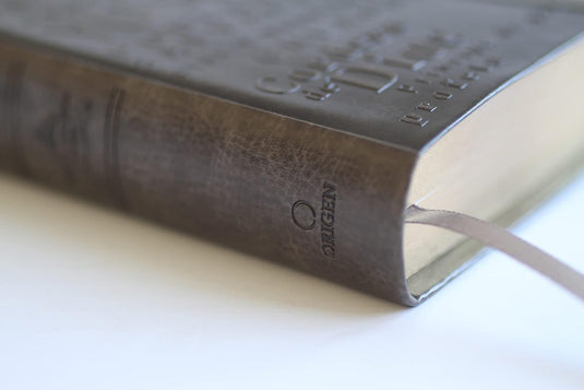 Biblia RVR 1960, Letra Grande, Tamaño Manual, simil piel café con nombres de Dios