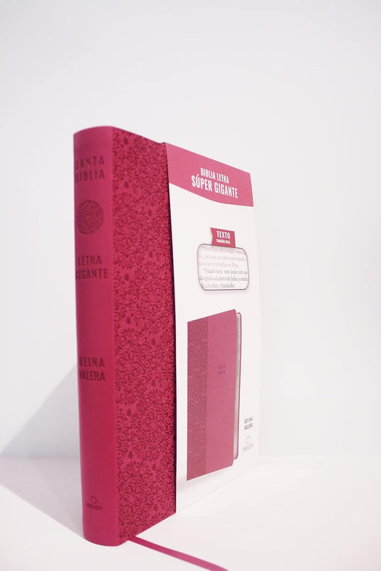 Biblia ultrafina RVR 1909, Letra Súper Gigante, símil piel fucsia