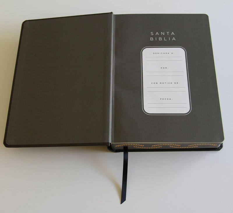 Cargue la imagen en el visor de la galería, Biblia de Apuntes RVR 1960, Tapa dura negra con oro
