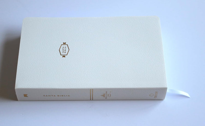 Cargue la imagen en el visor de la galería, Biblia RVR 1960 para regalos y premios, imitación piel blanca
