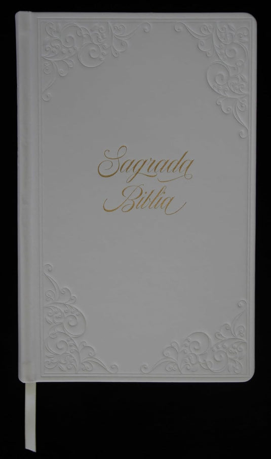 Biblia Católica, Letra grande. Símil piel blanca: boda, quinceañera, primera, comunión