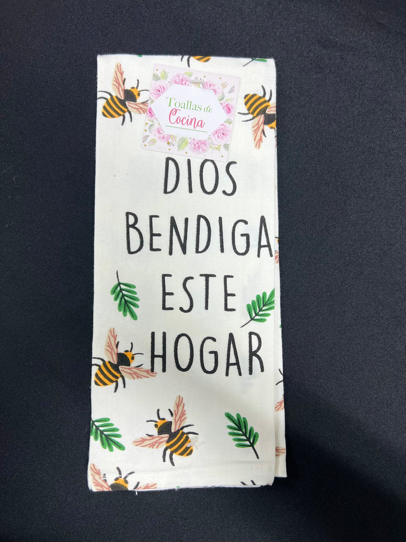 Cargue la imagen en el visor de la galería, Toalla de cocina &quot;Dios Bendiga este Hogar”
