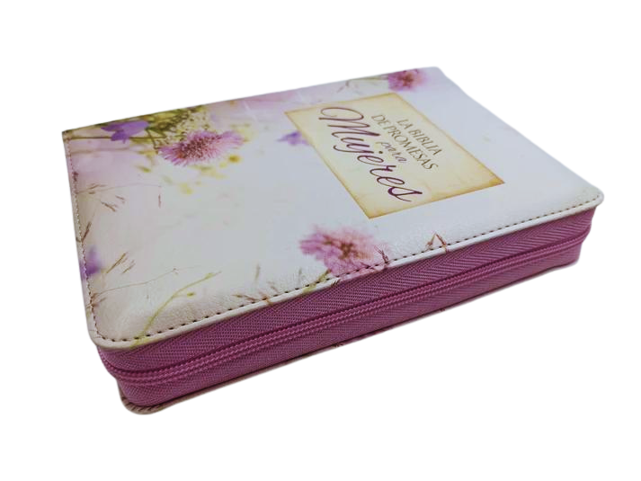 Cargue la imagen en el visor de la galería, Biblia de Promesas para mujeres RVR 1960, cierre zíper, i/piel floral
