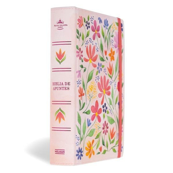 Cargue la imagen en el visor de la galería, Biblia de apuntes tamaño personal RVR 1960, imitación piel flores
