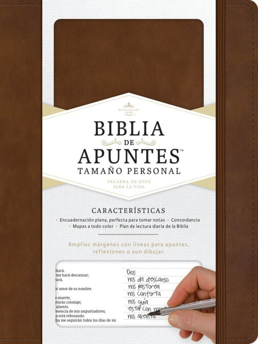 Biblia de apuntes tamaño personal RVR 1960, imitación piel café