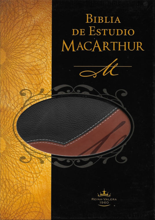 Biblia de Estudio MacArthur RVR 1960, con Índice, imitación piel café