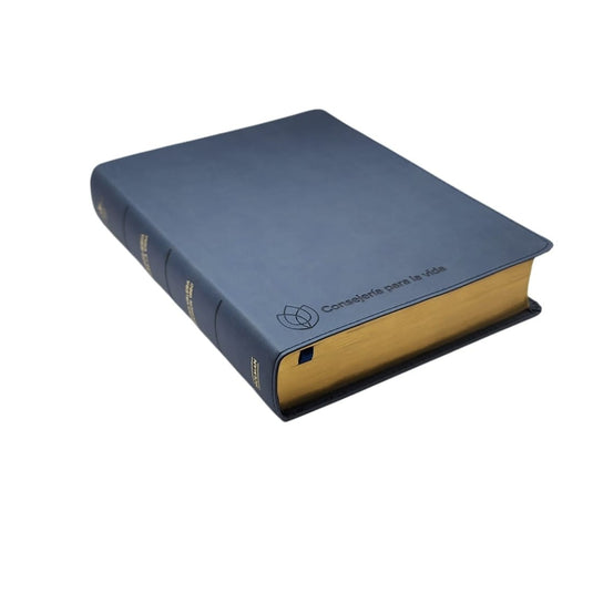 Biblia consejería para la vida RVR 1960, imitación piel azul