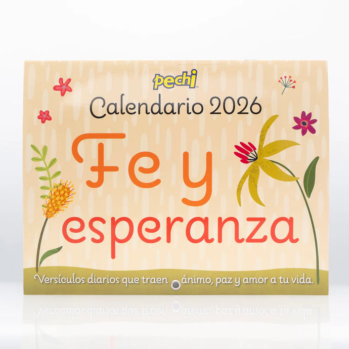 Calendario de pared Pechi 2026 Fe y esperanza