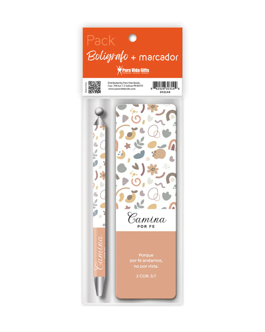 Set de separador y lapicero Camina por fe