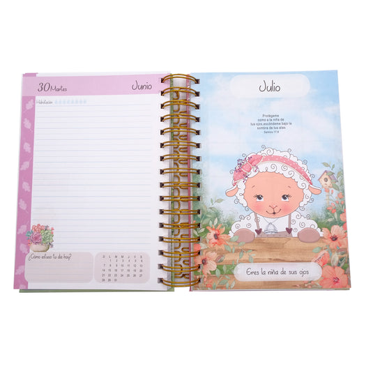 Agenda Isabella 2026 (diseño mamá con bebé oveja)