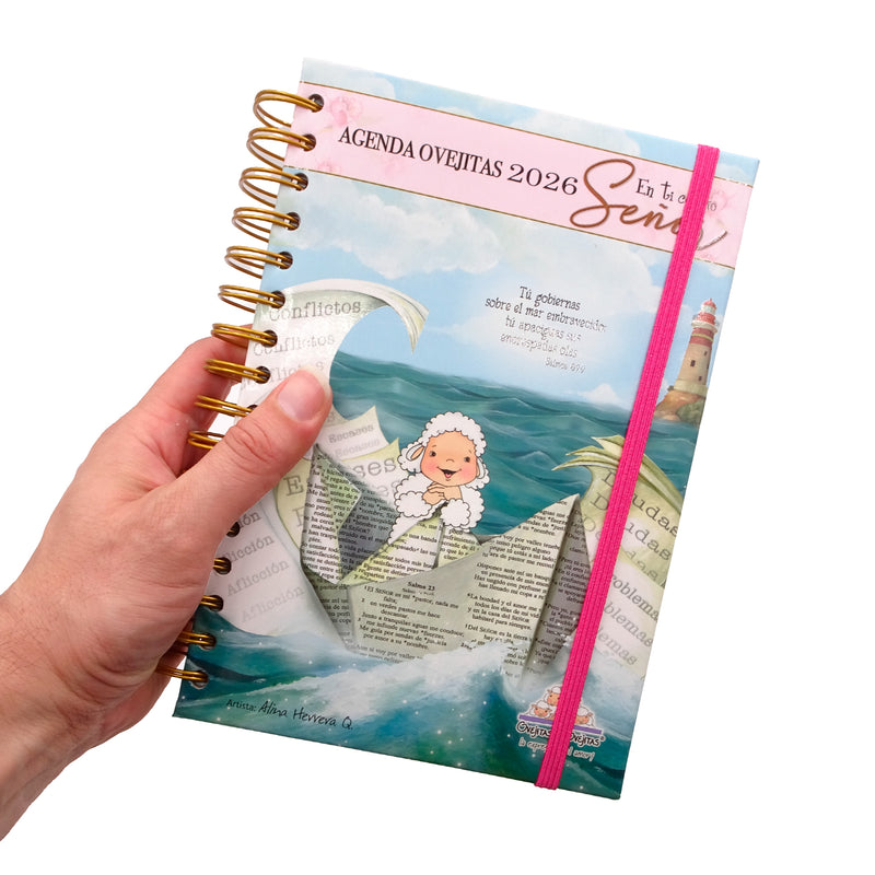 Cargue la imagen en el visor de la galería, Agenda Ovejitas 2026 color rosado
