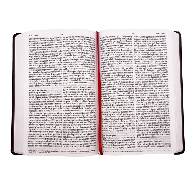 Cargue la imagen en el visor de la galería, Biblia RVR 1960, Letra Grande, Tamaño Manual, tapa dura corazón marrón
