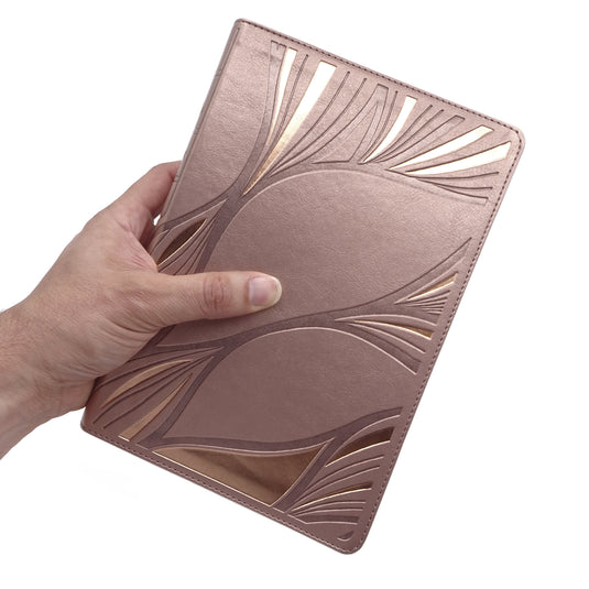 Santa Biblia NTV, Edición personal, Letra Grande, imitación piel rosado metálico