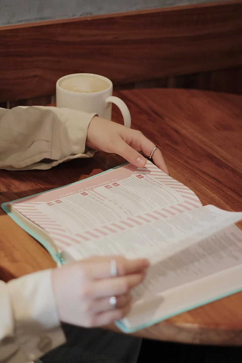 Cargue la imagen en el visor de la galería, Biblia de la Mamá Ocupada NVI, imitación piel turquesa
