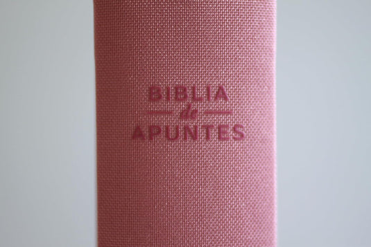 Biblia de apuntes RVR 1960, Tapa dura rosada con flores
