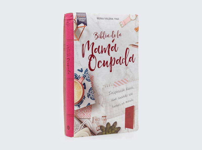Cargue la imagen en el visor de la galería, Biblia de la Mamá Ocupada RVR 1960, imitación piel magenta
