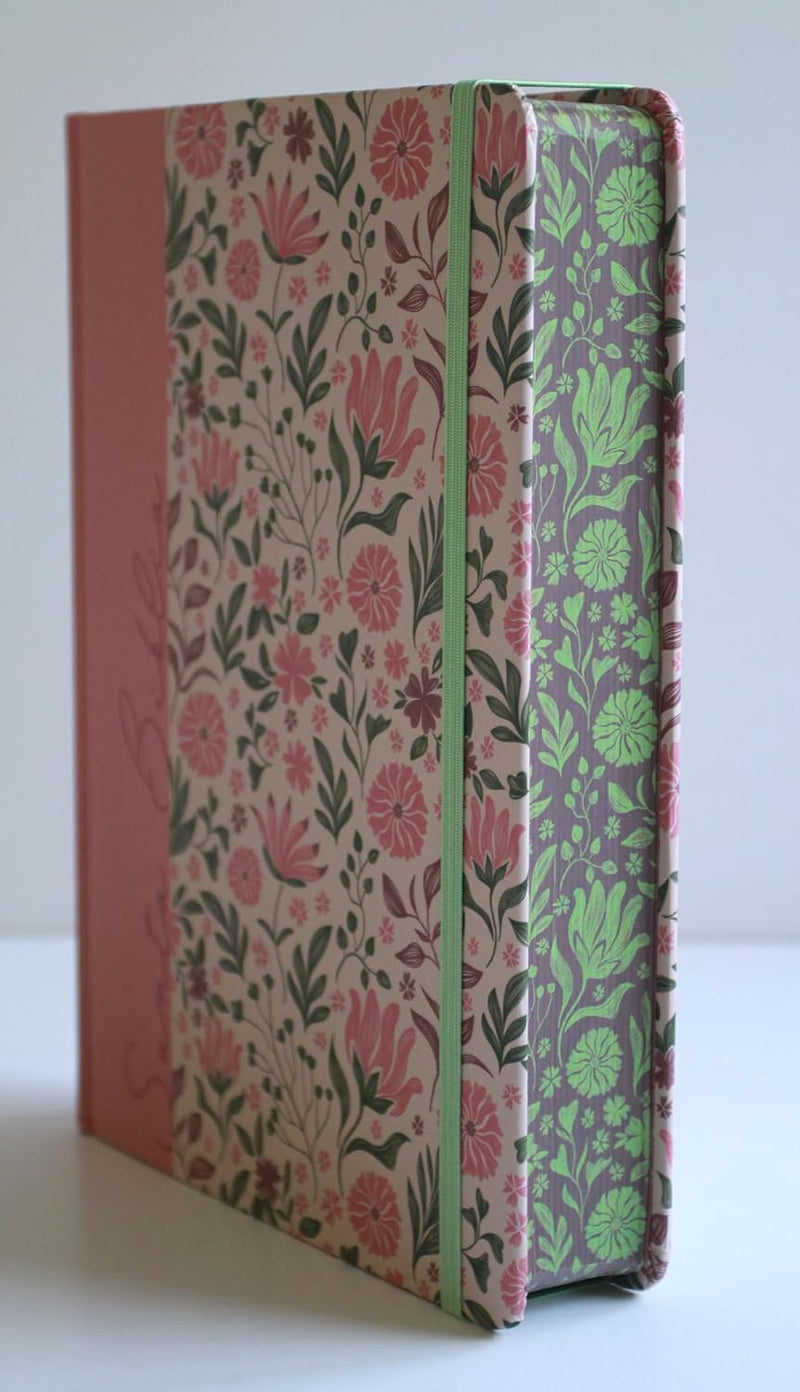 Cargue la imagen en el visor de la galería, Biblia de apuntes RVR 1960, Tapa dura rosada con flores
