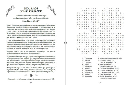 Sopas de letras 100 devocionales para mujeres promesas de Dios: Letra Grande