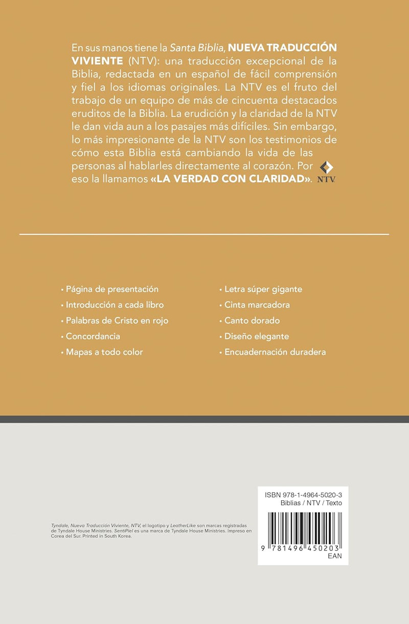Cargue la imagen en el visor de la galería, Biblia NTV, Letra Súper Gigante, imitación piel negro
