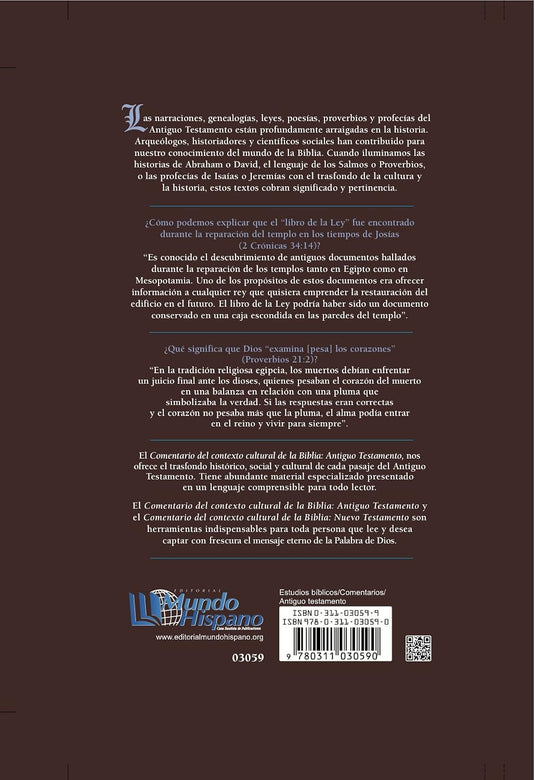 Comentario del Contexto Cultural de la Biblia. Antiguo Testamento