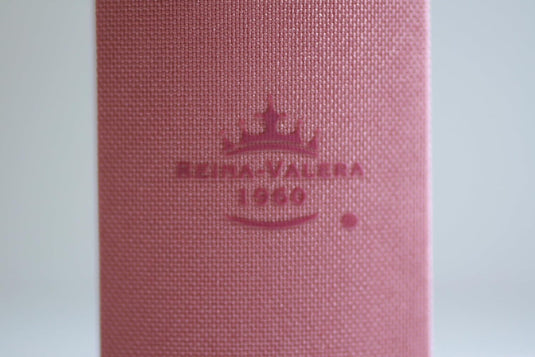 Biblia de apuntes RVR 1960, Tapa dura rosada con flores