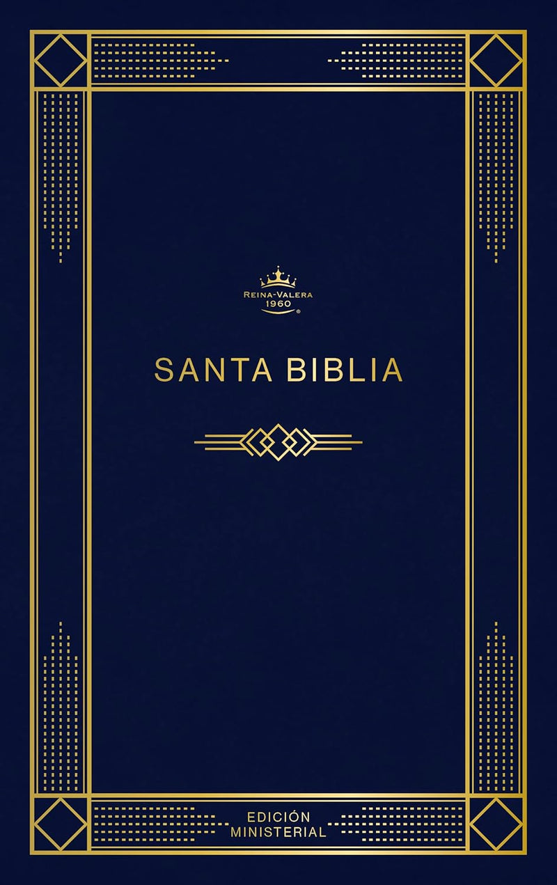 Cargue la imagen en el visor de la galería, Biblia RVR 1960, Edición Ministerial, tapa rústica azul oscuro
