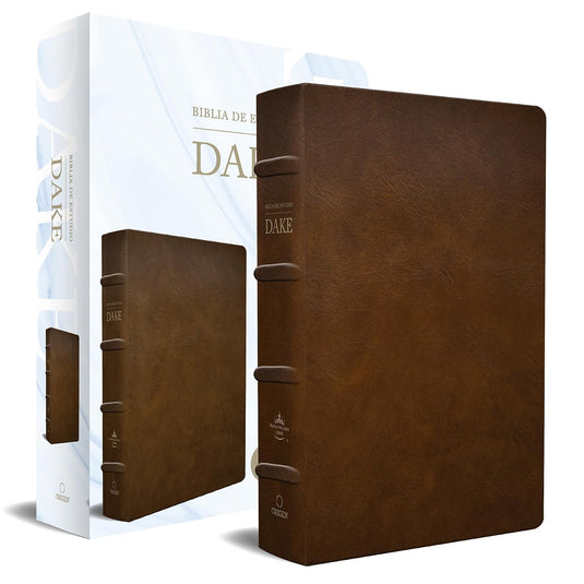 Biblia de Estudio Dake RVR 1960, piel marrón