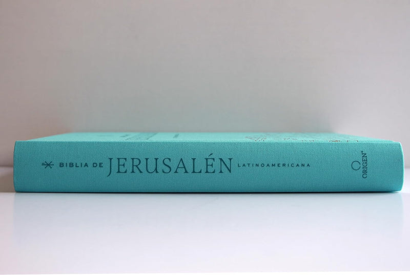 Cargue la imagen en el visor de la galería, Biblia de Jerusalén Latinoamericana, tapa dura/tela turquesa, edición de regalo
