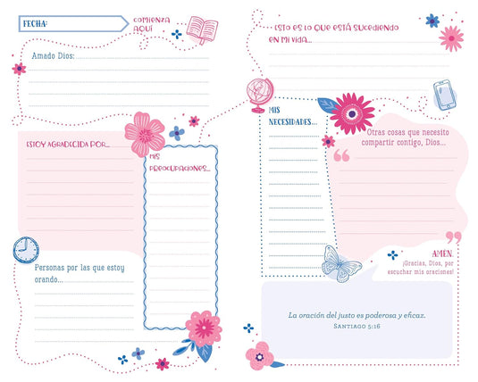 El Mapa de Oración para las niñas: Un Diario Creativo
