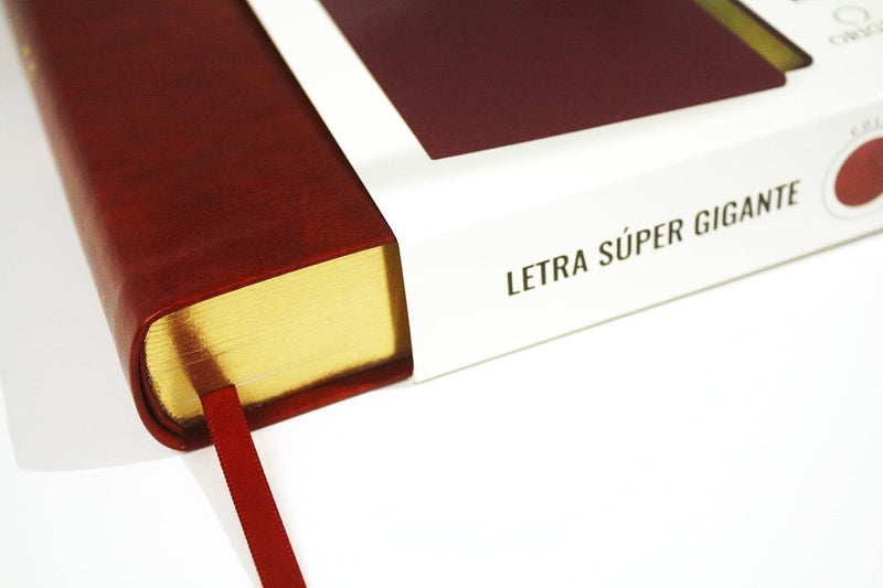 Cargue la imagen en el visor de la galería, Biblia ultrafina RVR 1909, Letra Súper Gigante, símil piel vino
