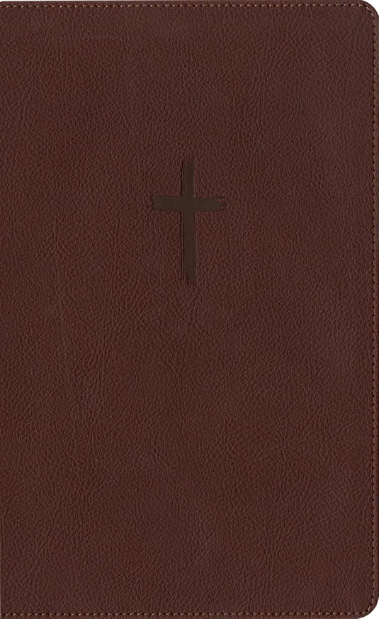 Biblia de referencia en la columna central NTV con Filament, Letra Grande, SentiPiel café