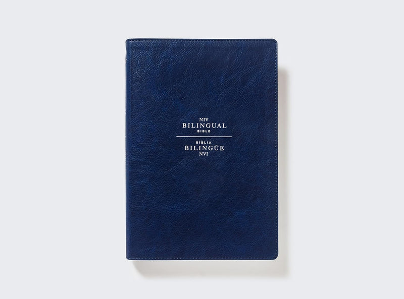Cargue la imagen en el visor de la galería, Biblia Bilingüe NIV/NVI, imitación piel azul (Bilingual Bible leathersoft navy)
