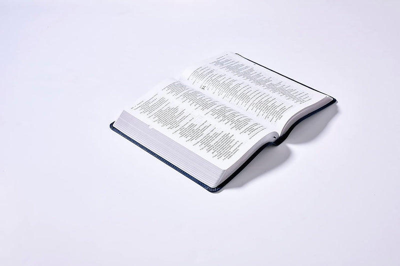 Cargue la imagen en el visor de la galería, Biblia del Ministro NVI, Revisión 2022, Letra Grande, con índice, Leathersoft Azul marino
