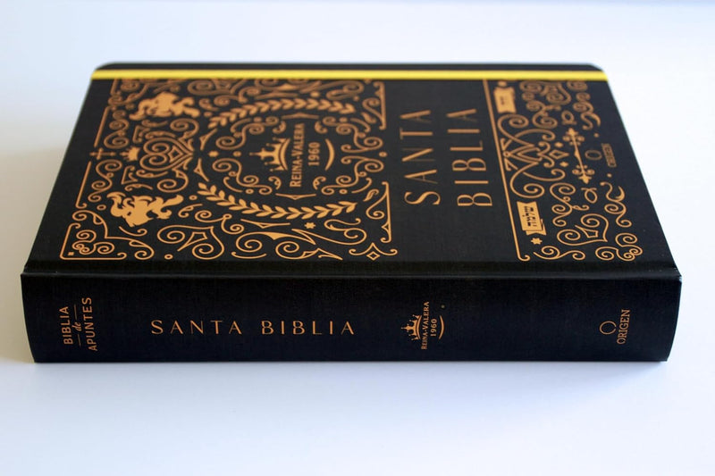 Cargue la imagen en el visor de la galería, Biblia de Apuntes RVR 1960, Tapa dura negra con oro
