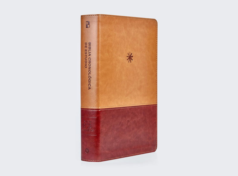 Cargue la imagen en el visor de la galería, Biblia Cronológica de Estudio NBLA, imitación piel tonos café
