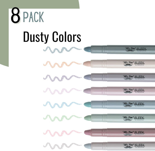 Paquete de 8 marcadores de gel para biblia Mr. Pen Dusty