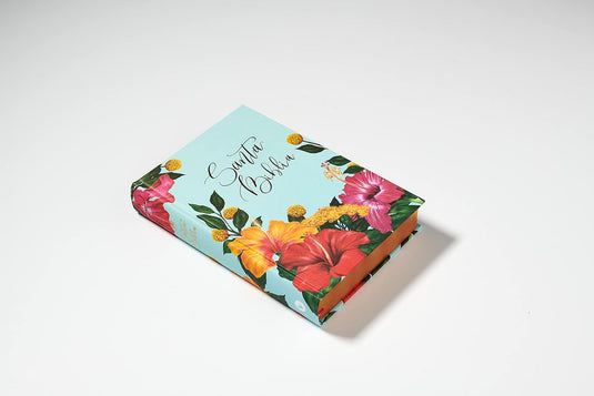 Biblia RVR 1960 Artística Ilustrada, tapa dura/tela floral