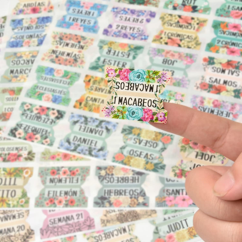 Cargue la imagen en el visor de la galería, 75 etiquetas bíblicas Floral (en español)
