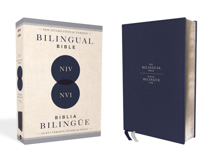 Biblia Bilingüe NIV/NVI, imitación piel azul (Bilingual Bible leathersoft navy)