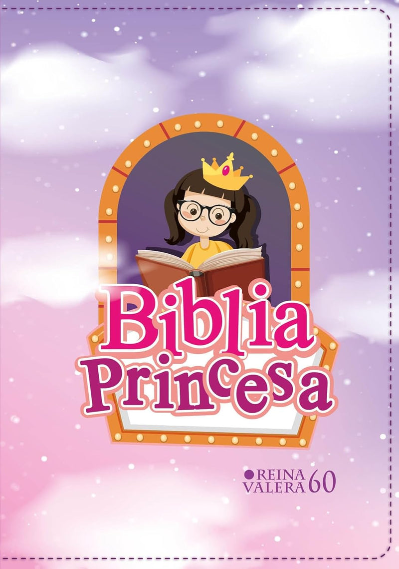 Cargue la imagen en el visor de la galería, Biblia de bolsillo RVR 1960 para niñas, Cierre Zíper, imitación piel Princesa
