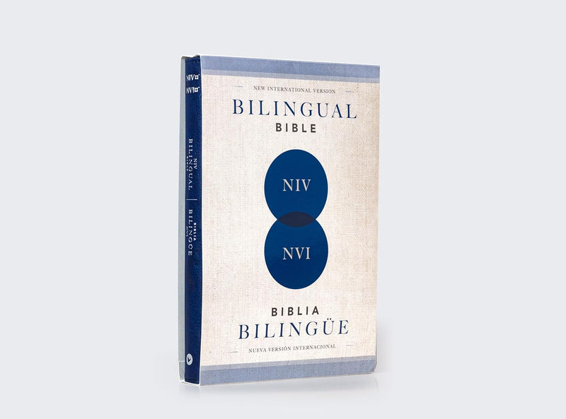 Cargue la imagen en el visor de la galería, Biblia Bilingüe NIV/NVI, imitación piel azul (Bilingual Bible leathersoft navy)
