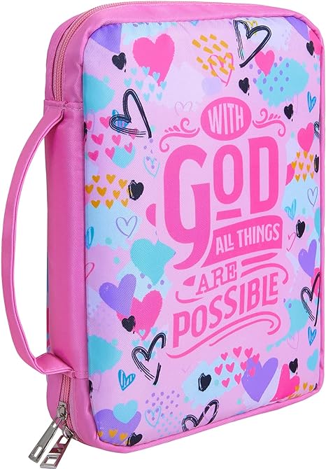 Estuche para Biblia With God all things are possible
