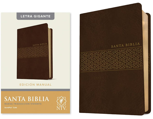 Santa Biblia NTV, Edición Manual, Letra Gigante, Café