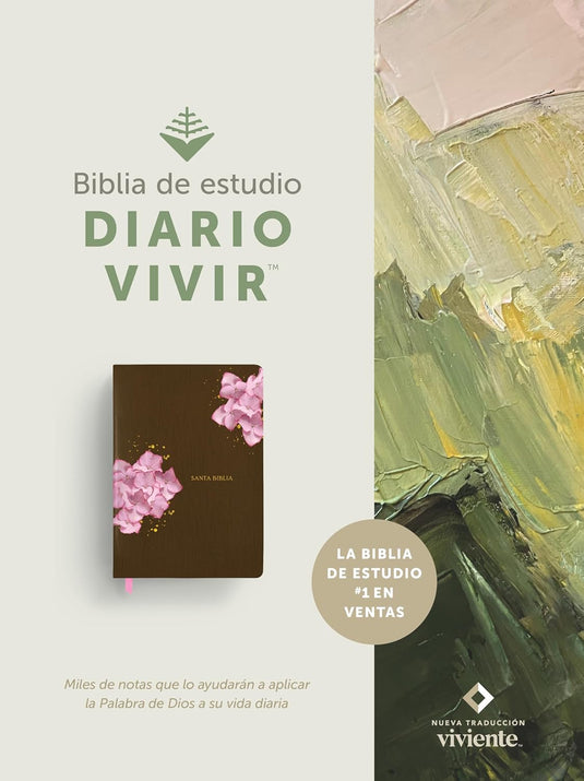 Biblia de estudio del Diario Vivir NTV, SentiPiel café/rosa