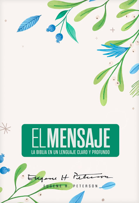 Biblia El Mensaje, Tapa dura Verde Floral