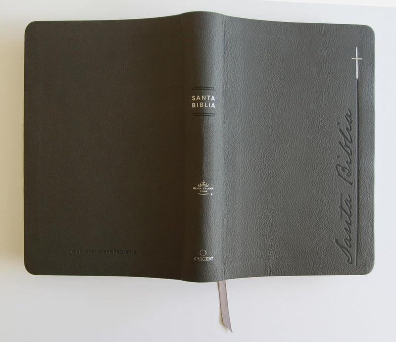 Cargue la imagen en el visor de la galería, Biblia RVR 1960, Tamaño Manual, Letra Gigante, símil piel gris
