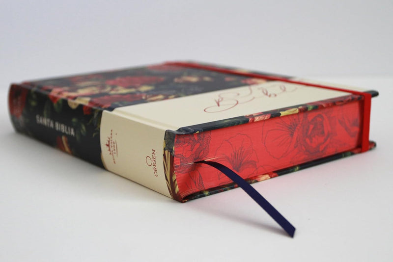 Cargue la imagen en el visor de la galería, Biblia de Apuntes RVR 1960, Tapa dura azul oscuro con flores
