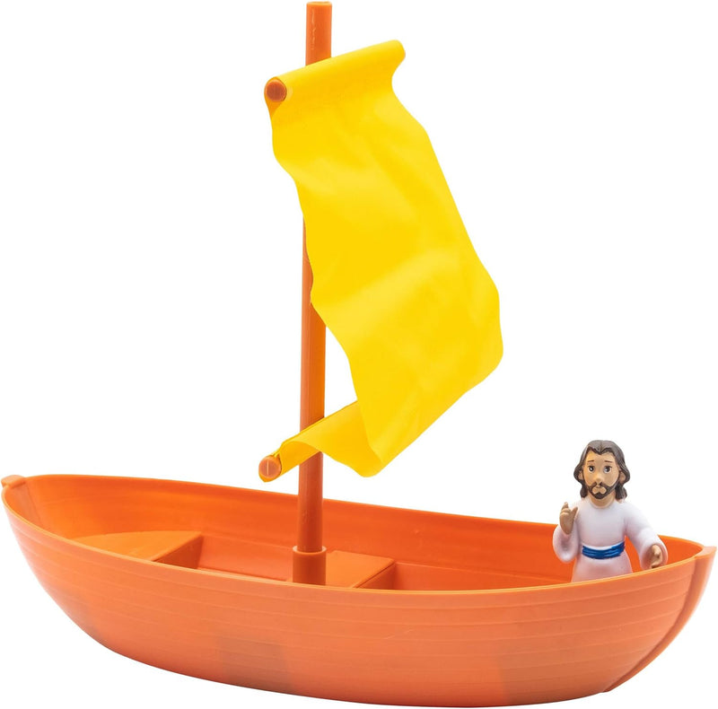 Cargue la imagen en el visor de la galería, Juguete Jesús y los 12 Apóstoles con Barca de Galilea | Playset Cristiano
