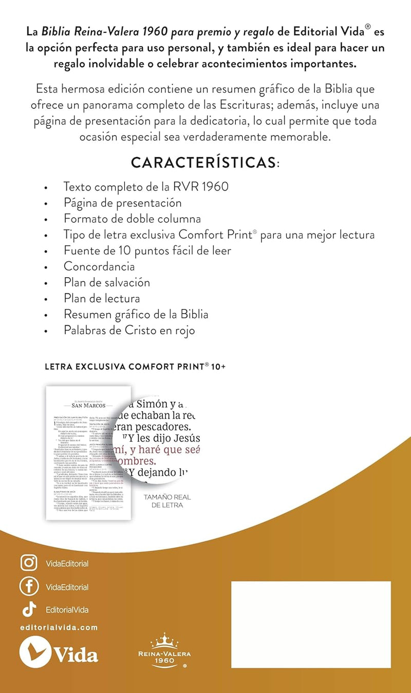 Cargue la imagen en el visor de la galería, Biblia Premio y Regalo RVR 1960, Letra grande, Tapa dura Floral
